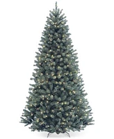 National Tree Company 7.5 North Valley Spruce Blue Hinged Christmas Tree With 700 Clear Lights