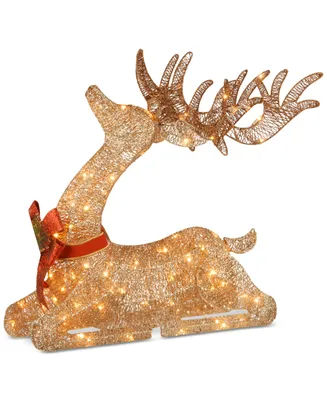 National Tree 31" Prelit Resting Reindeer