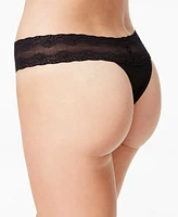 Natori Bliss Perfection Lace-Waist Thong Underwear 750092