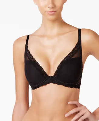Women's Feathers Lace Contour Underwire Plunge Bra 730023