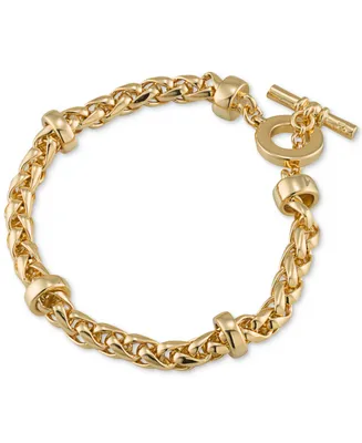 Lauren Ralph Gold-Tone Heavy Chain Toggle Bracelet