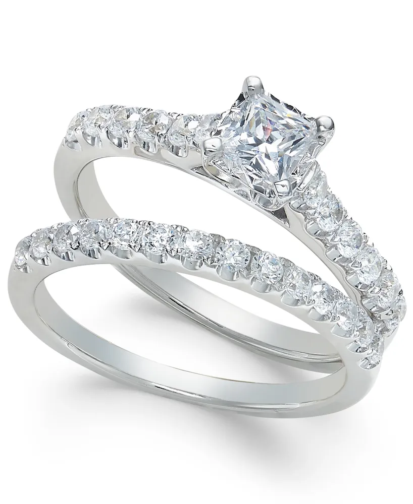 Diamond Princess Bridal Set (1 ct. t.w.) in 14k White Gold