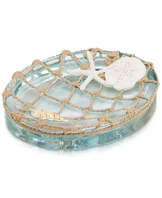 Avanti Seaglass Seashell and Netting Resin Soap Dish