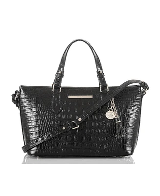 Brahmin Mini Asher Melbourne Embossed Leather Satchel