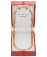 Italian Gold 22" Curb Link Chain Necklace (7mm) in 10k Gold