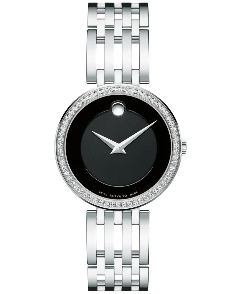 Movado Women's Swiss Esperanza Diamond (1/4 ct. t.w.) Stainless Steel Bracelet Watch 28mm 0607052