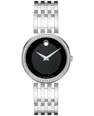 Movado Women's Swiss Esperanza Diamond (1/4 ct. t.w.) Stainless Steel Bracelet Watch 28mm 0607052
