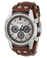 Fossil Men's Decker Brown Leather Strap Watch CH2565