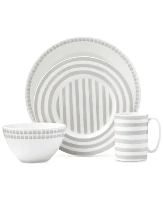 kate spade new york Charlotte Street North Grey Collection 4-Piece Place Setting