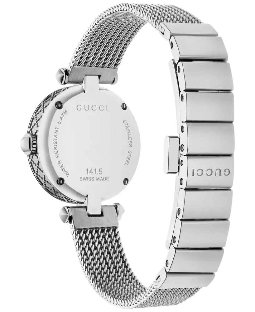 Gucci Women's Swiss Diamantissima Stainless Steel Mesh Bracelet Watch 27mm YA141504