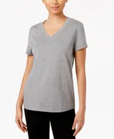 Hue Women' Sleepwell Solid / V-Neck T-Shirt with Temperature Regulating Technology