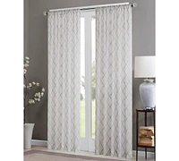 Madison Park Irina Diamond Sheer Window Curtain Panel, 50"W x 95"L