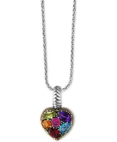 Effy Balissima Multi-Gemstone Pendant Necklace (2 ct. t.w.) in Sterling Silver and 18k Gold - Two