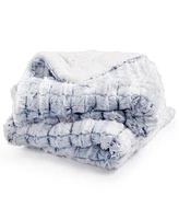 Royal Luxe Reversible Micromink to Faux-Sherpa Tie-Dye Throw, 50" x 60", Exclusively at Macy's