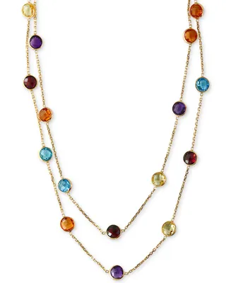 Effy Multistone Long 43" Strand Necklace (28-9/10 ct. t.w.) in 14k Gold