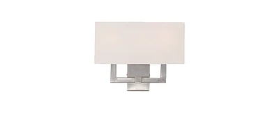 Livex Hollborn 3-Light Brushed Nickel Sconce
