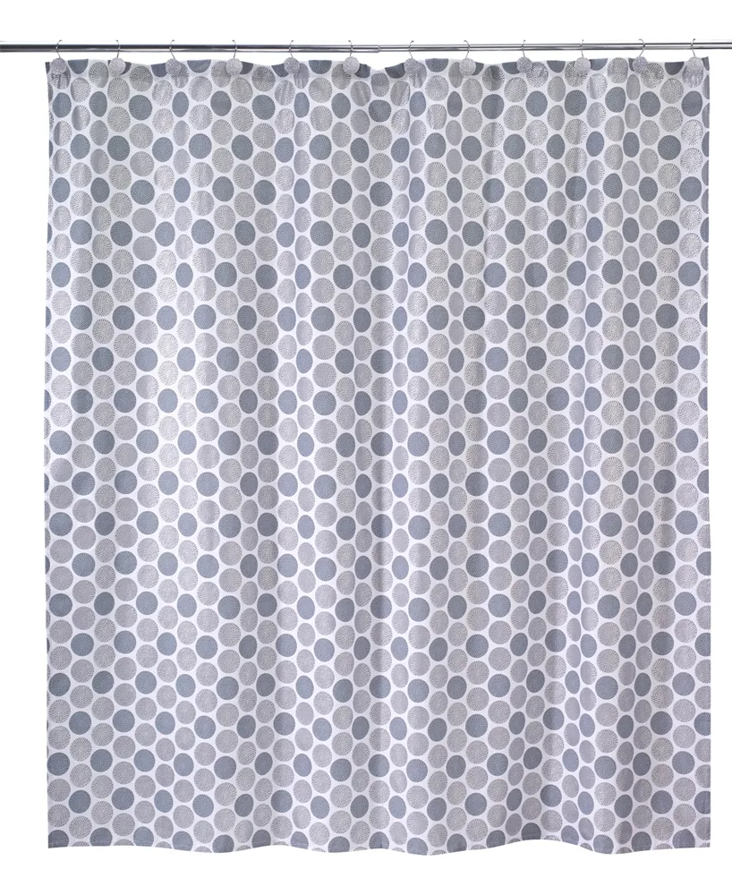 Avanti Dotted Circle Printed Shower Curtain, 72" x 72"