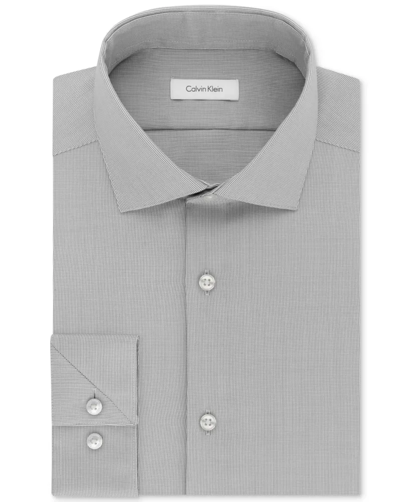 Calvin Klein Steel Men's Slim-Fit Non-Iron Stretch Performance Dress Shirt