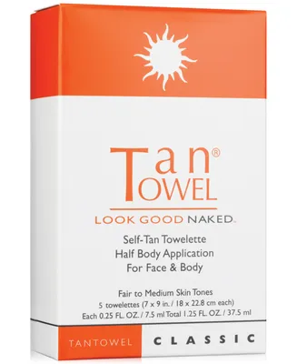 TanTowel Half Body Classic Self-Tan Towelette, 5