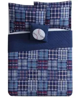 My World Reversible Navy Plaid Patchwork Quilt Sets