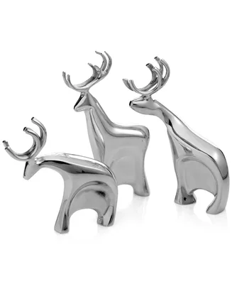 Nambe Blitzen Reindeer Figurines, Set of 3