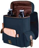 Legacy by Picnic Time Navy Moreno 3-Bottle Wine & Cheese Tote