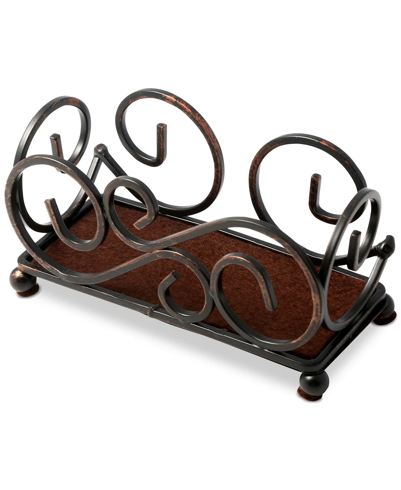 Thirstystone Bronze-Tone Scroll Upright Coaster Holder