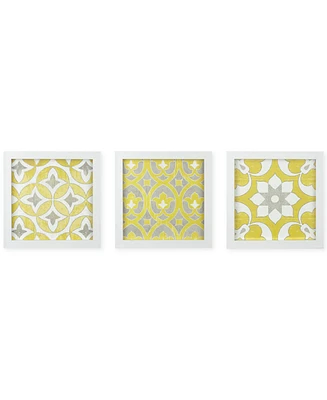 Madison Park Tuscan Tiles 3-Pc. Framed Gel-Coated Wall Art Set