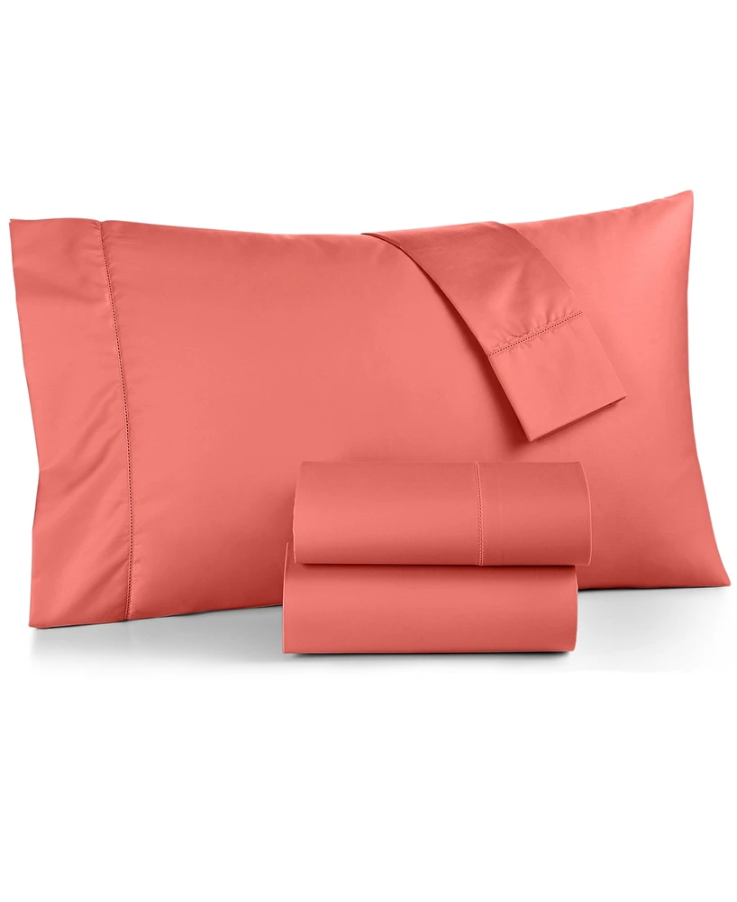 Closeout! Charter Club Damask Solid 550 Thread Count 100% Cotton 4-Pc. Sheet Set, Queen, Exclusively at Macy's