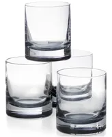 Hotel Collection Double Old Fashioned Glasses with Gray Accent, Set of 4, Created for Macy's