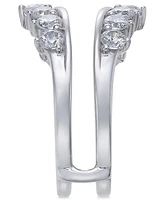 Diamond Tiara Solitaire Enhancer Ring Guard (1-3/8 ct. t.w.) in 14k White Gold
