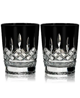 Waterford Lismore Black Double Old Fashion Set of 2