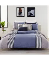 Lacoste Home Meribel Colorblocked Reversible Cotton Duvet Cover Sets