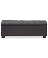 Roanoke Grid-Tufting Storage Ottoman Bench