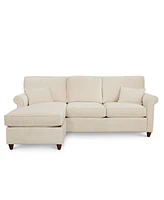 Lidia 82" Fabric 2-Pc. Reversible Chaise Sectional Sofa with Storage Ottoman, Created for Macy's