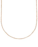 Italian Gold 14k Rose Gold Necklace, 16" Perfectina Chain (1-1/8mm)