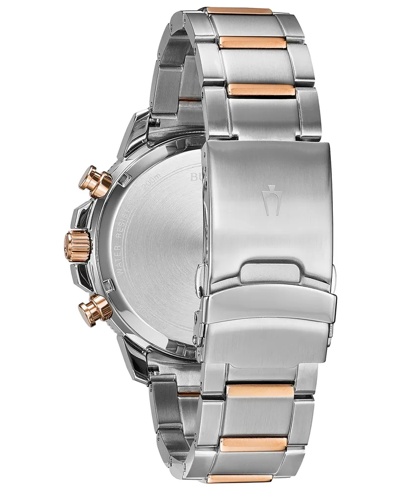 Bulova Men's Chronograph Marine Star Two-Tone Stainless Steel Bracelet Watch 45mm - Two