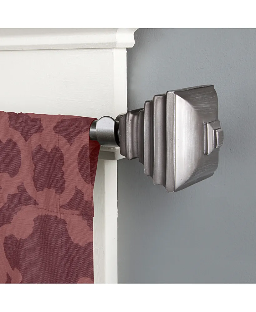 Kenney Jayden 3/4" Window Curtain Rod, 66"-120", Pewter