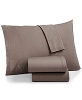 Lacoste Home Solid Cotton Percale Sheet Set