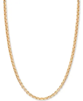 18" Round Box Link Chain Necklace (1-1/2 mm) in 14k Gold