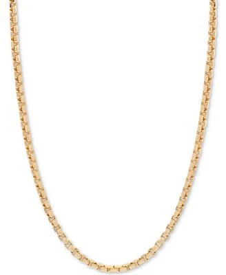 Round Box Link Chain Necklace 1 1 2mm Collection In 14k Gold