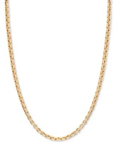 Round Box Link Chain Necklace 1 1 2mm Collection In 14k Gold