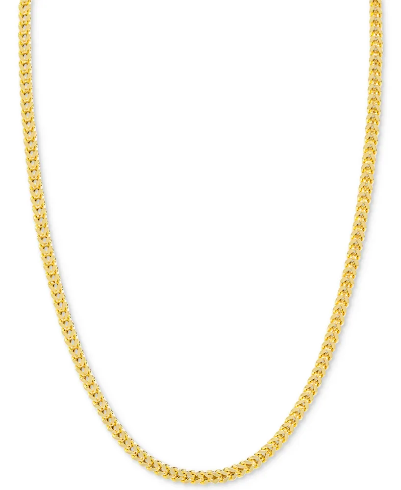 24" Franco Chain Necklace in 14k Gold