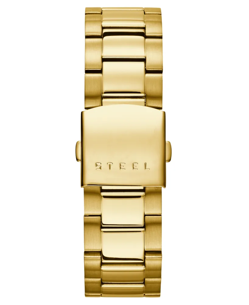 Guess Men's Chronograph Gold-Tone Stainless Steel Bracelet Watch 45mm