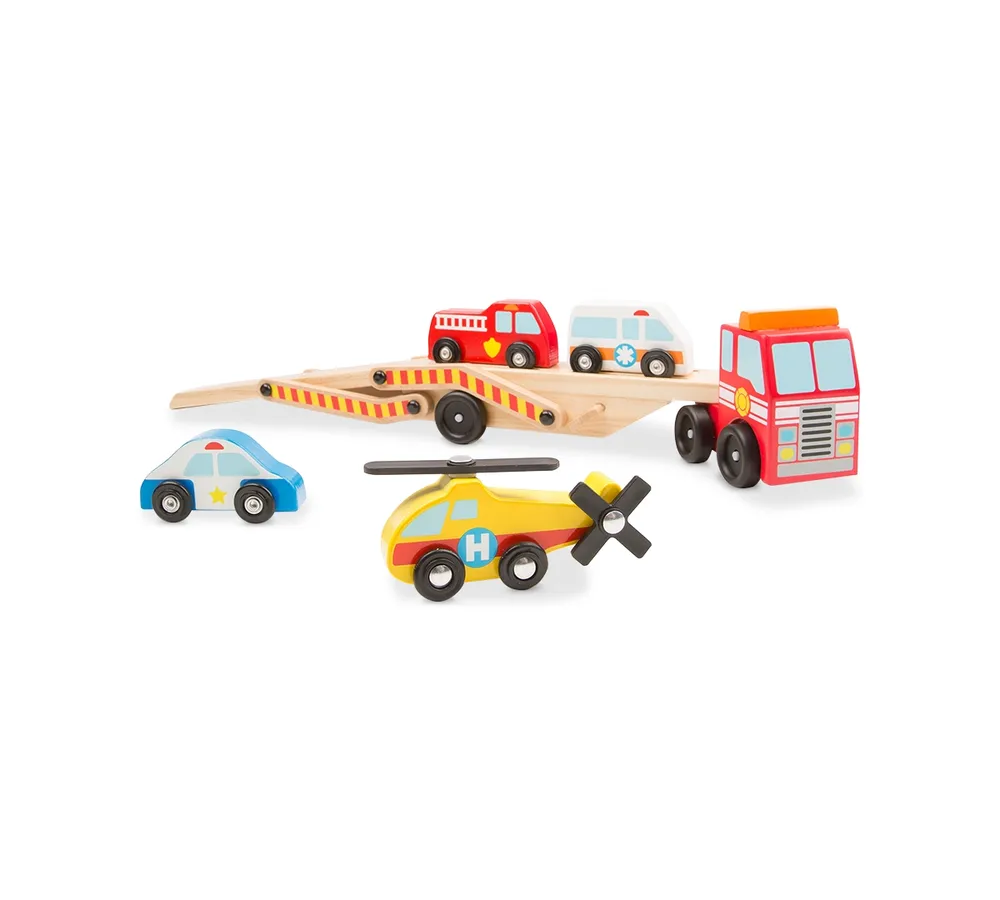 Melissa & Doug Emergency Vehicles Carrier Play Set