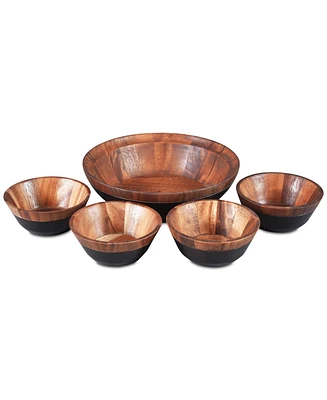 Noritake Serveware, Kona Wood 5 Piece Salad Set