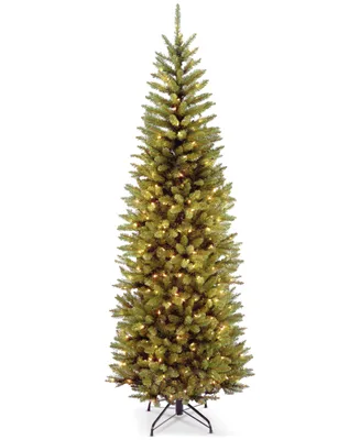 National Tree Company 7.5' Kingswood Fir Hinged Pencil Tree With 350 Clear Lights