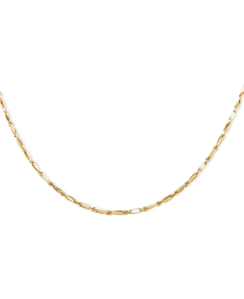 18" Baguette Chain Necklace (2-1/2mm) in 14k Gold