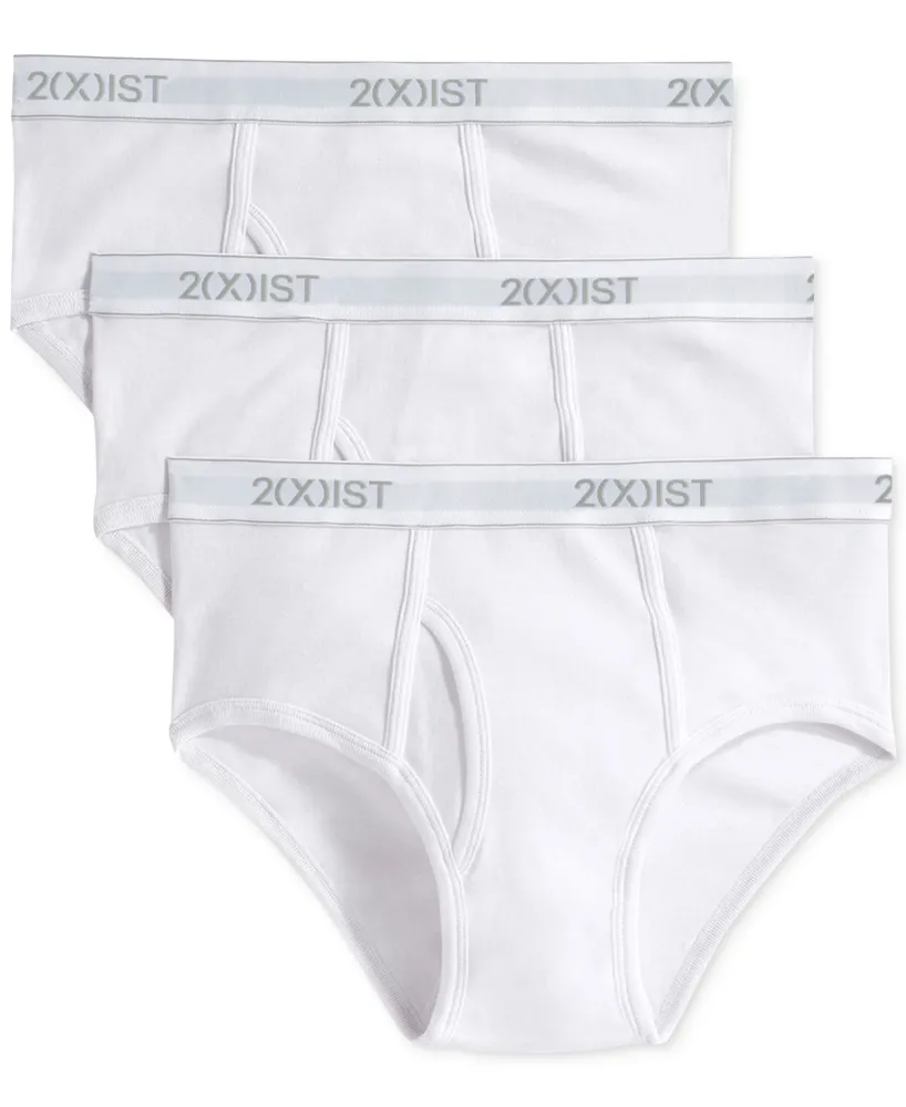 2(x)ist Fly Front Men's Cotton Briefs, 3-Pack