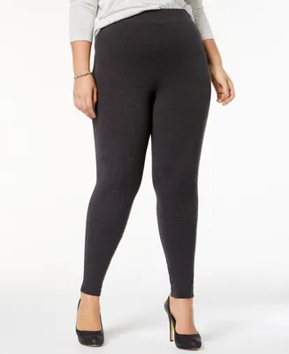 Hue Women's Plus Size Cotton Leggings, Created for Macy's